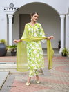 Disney Vol 2 By Mittoo Rayon Printed Kurti With Bottom Dupatta Wholesale Online